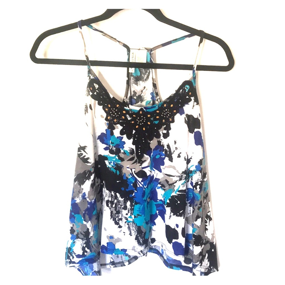 Vibrant summer crop top with beaded embellishment